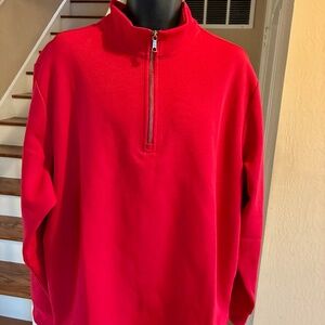 NWOT Brooks Brothers Red 1/4 Zip Sweatshirt Pullover Cotton Blend 2XL